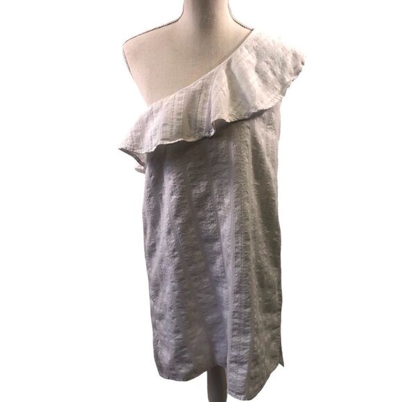 Cloth & Stone NWOT White One Shoulder Dress Size M - Picture 1 of 9